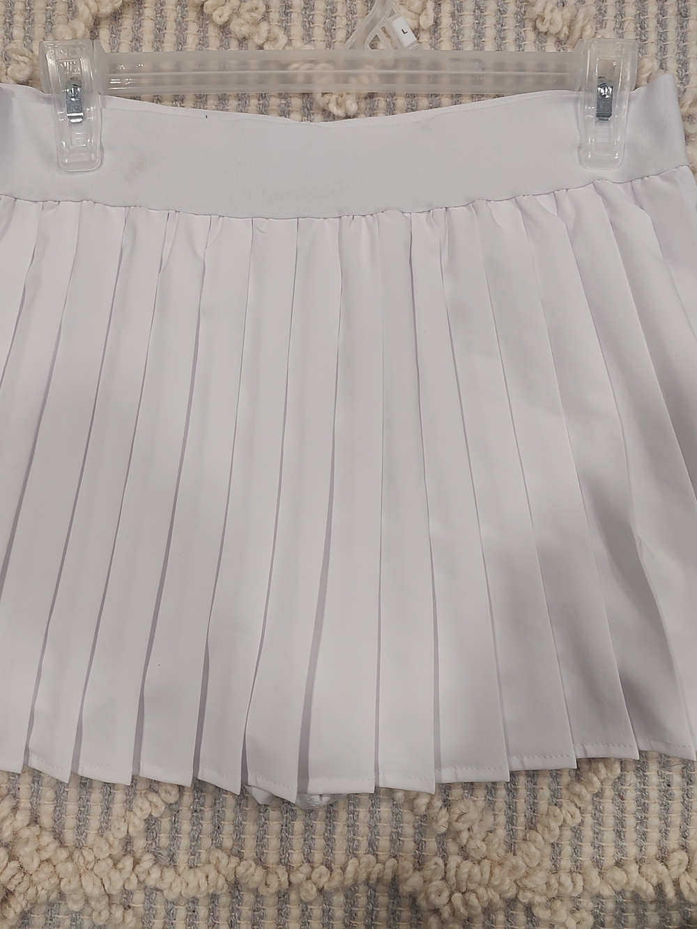 Justify White Pleated Mini Skirt